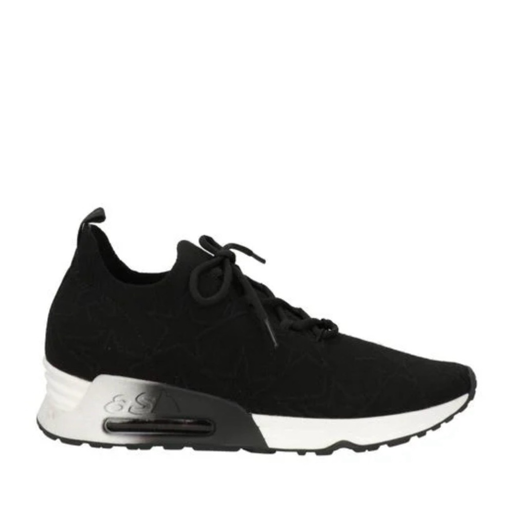 Women's ASH Lucky Star Black Knitted Sneakers